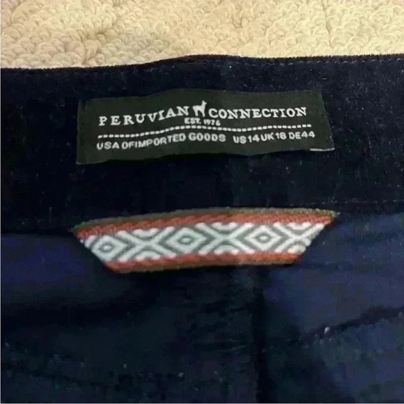 Velvet Flare Boot Cut Pant NEW Velour Velveteen Sapphire  Peruvian Connection - Picture 4 of 9